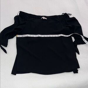 LOFT Black Off-Shoulder Blouse